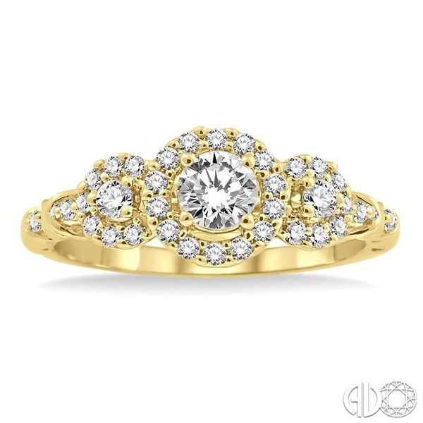 1/4 Ctw Diamond Semi-Mount Engagement Ring in 14K Yellow Gold Image 2 Becker's Jewelers Burlington, IA