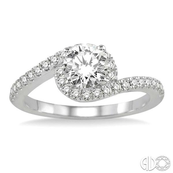 1/3 Ctw Diamond Semi-Mount Engagement Ring in 14K White Gold Image 2 Becker's Jewelers Burlington, IA