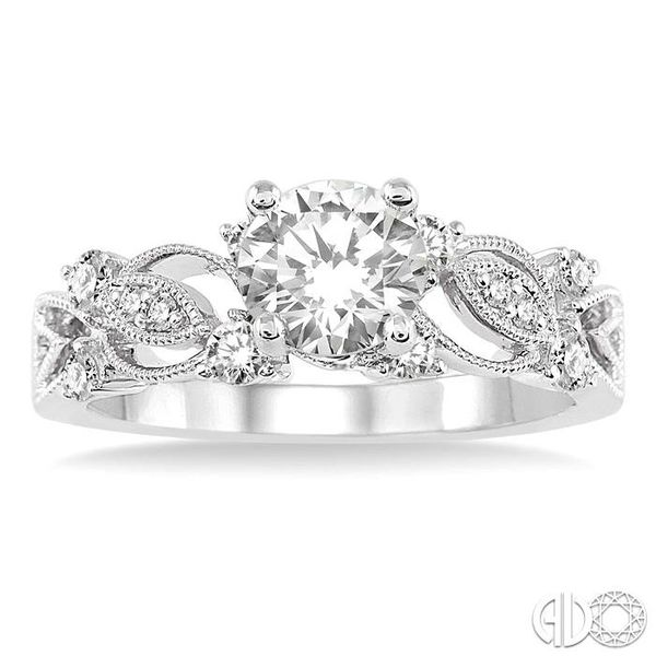 Albert`s Collection 14k White Gold .20ctw Diamond Ring Guard OW12A21