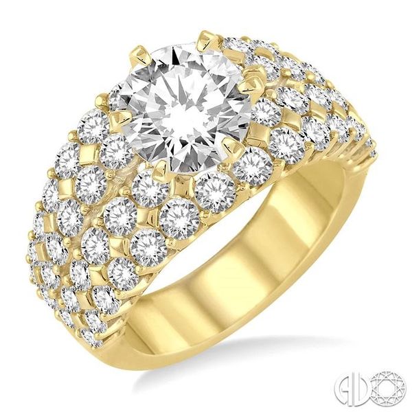 1/2 Ctw Diamond Semi-mount Engagement Ring in 14K Yellow G