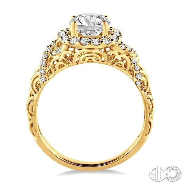 1/2 Ctw Diamond Semi-mount Engagement Ring in 14K Yellow Gold Image 3 Becker's Jewelers Burlington, IA