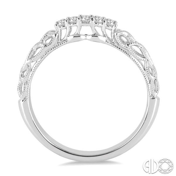 1/10 Ctw Round Cut Diamond Wedding Band in 14K White Gold Image 3 Becker's Jewelers Burlington, IA
