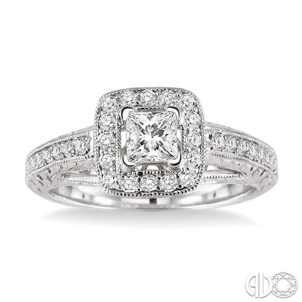 1/3 Ctw Round Cut Diamond Semi-Mount Engagement Ring in 14K White Gold Image 2 Becker's Jewelers Burlington, IA