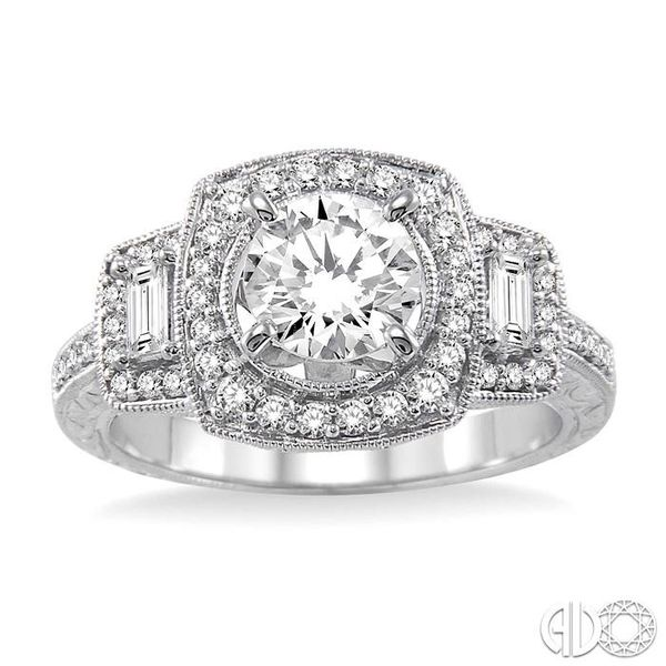 1/2 Ctw Diamond Semi-Mount Engagement Ring in 14K White Gold Image 2 Becker's Jewelers Burlington, IA