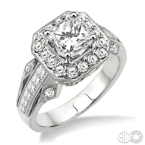 1 Ctw Diamond Semi-Mount Engagement Ring in 14K White Gold Becker's Jewelers Burlington, IA