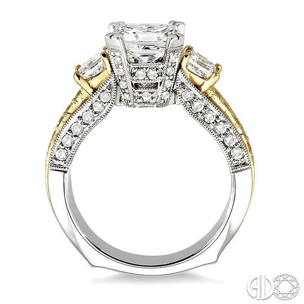 1 1/4 Ctw Diamond Semi-Mount Engagement Ring in 18K White and Yellow Gold Image 3 Becker's Jewelers Burlington, IA