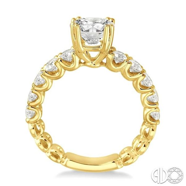 5/8 Ctw Diamond Semi-Mount Engagement Ring in 14K Yellow Gold Image 3 Becker's Jewelers Burlington, IA