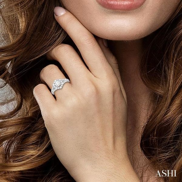 3/8 Ctw Diamond Semi-Mount Engagement Ring in 14K White Gold Image 4 Becker's Jewelers Burlington, IA