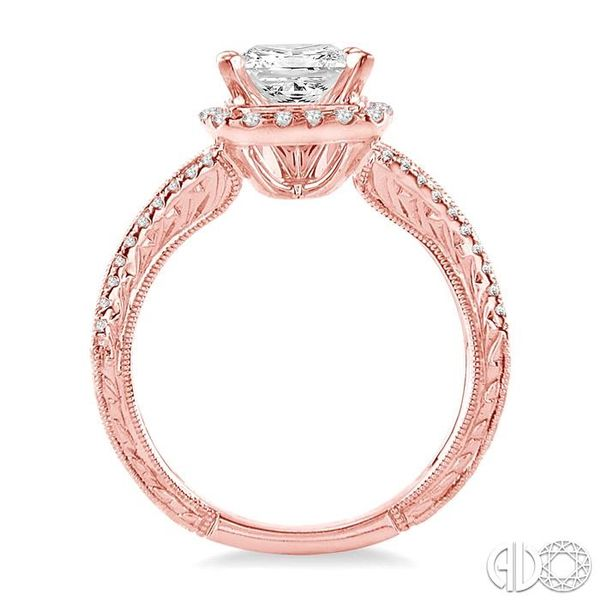 1/2 Ctw Diamond Semi-Mount Engagement Ring in 14K Rose Gold Image 3 Becker's Jewelers Burlington, IA