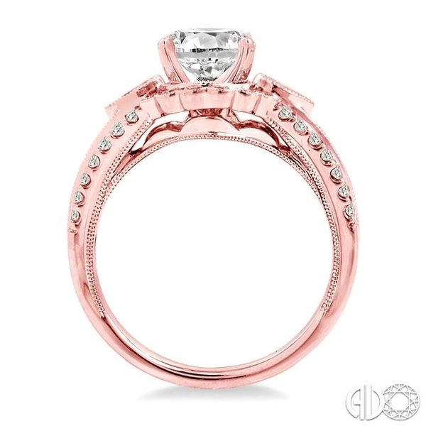 1 1/2 Ctw Diamond Engagement Ring with 3/4 Ct Round Cut Center Stone in 14K Rose Gold Image 3 Becker's Jewelers Burlington, IA