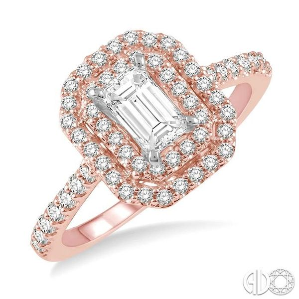 Bunz Tension Diamond Engagement Semi Mount Ring Platinum .4 ct, VS, Size  6.5