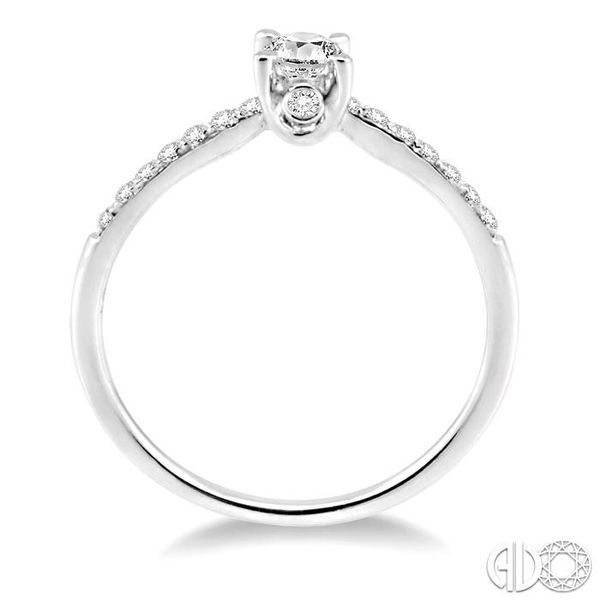 1/6 Ctw Round Cut Diamond Semi-Mount Engagement Ring in 14K White Gold Image 3 Becker's Jewelers Burlington, IA