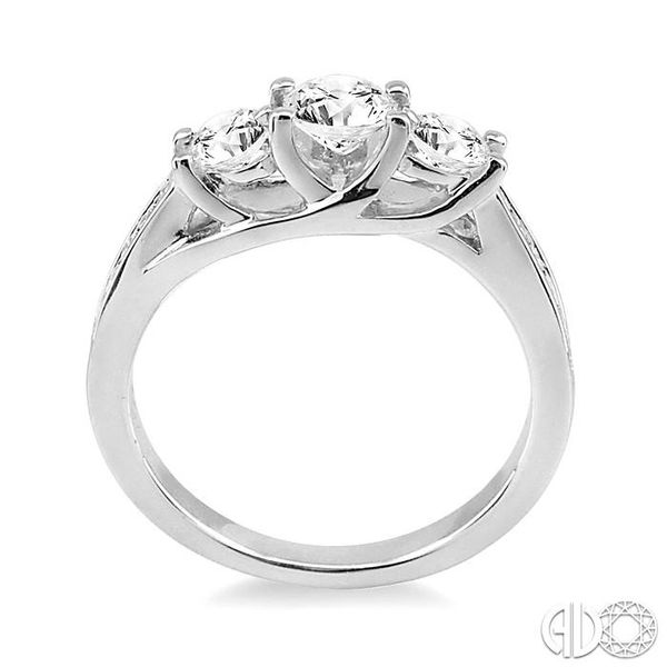 1/2 Ctw Diamond Engagement Ring with 1/4 Ct Round Cut Center Stone in 14K White Gold Image 3 Becker's Jewelers Burlington, IA