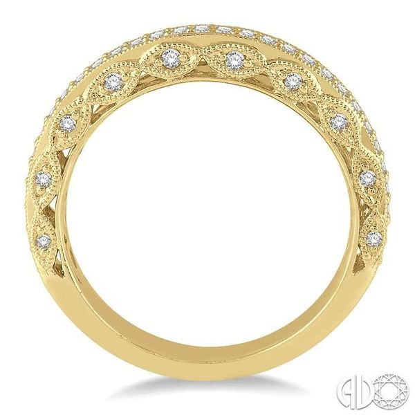 1/3 Ctw Round Cut Diamond Wedding Band in 14K Yellow Gold Image 3 Becker's Jewelers Burlington, IA