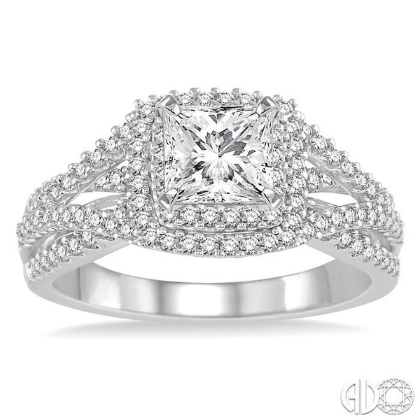 5/8 Ctw Diamond Semi-mount Engagement Ring in 14K White Gold Image 2 Becker's Jewelers Burlington, IA