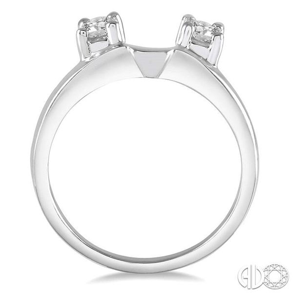 1/4 Ctw Round cut Diamond Wrap Ring in 14K White Gold Image 3 Becker's Jewelers Burlington, IA