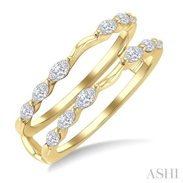1/2 Ctw Carved Shank Marquise Cut Diamond Insert Ring in 14K Yellow Gold Becker's Jewelers Burlington, IA