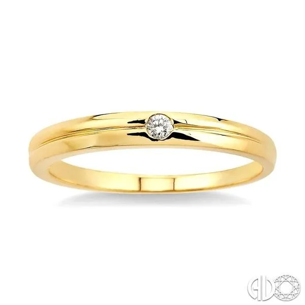 1/50 Ctw Round Cut Diamond Stack Ring in 10K Yellow Gold 1/50 Ctw Round Cut Diamond Stack Ring in 10K Yellow Gold