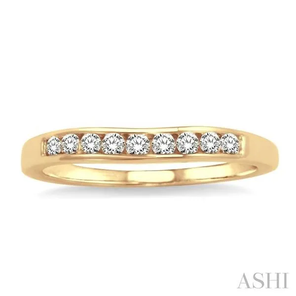 1/4 Ctw V Shape Round Cut Diamond Matching Wedding Band in 14K Yellow Gold Image 2 Becker's Jewelers Burlington, IA