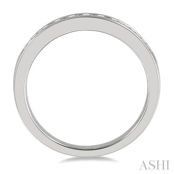 1/3 Ctw Channel Set 11 Stone Round Cut Diamond Wedding Band in 14K White Gold Image 3 Becker's Jewelers Burlington, IA