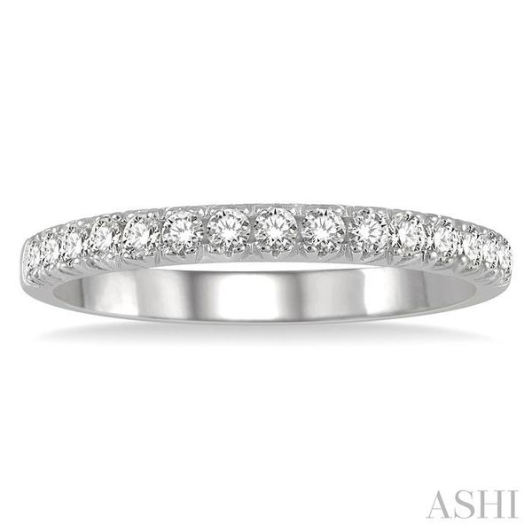 1/3 Ctw 15Stones Round Cut Diamond Wedding Band in 14K White Gold Image 2 Becker's Jewelers Burlington, IA
