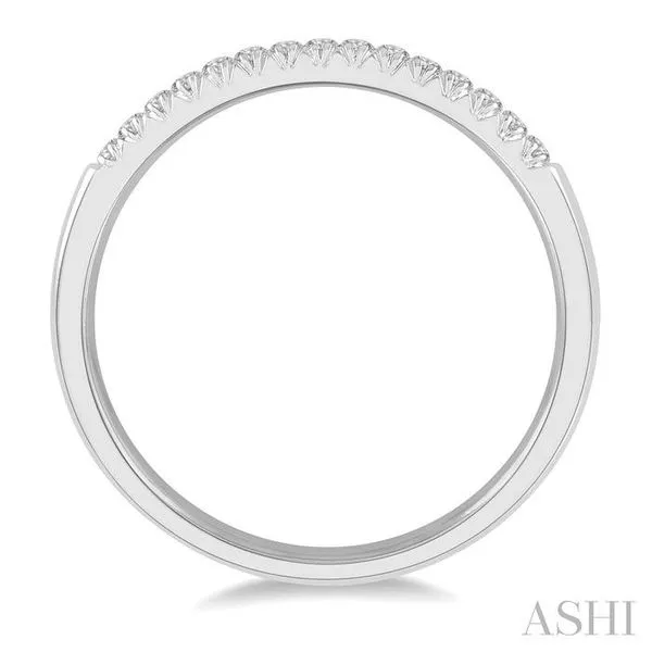 1/10 Ctw 15Stones Round Cut Diamond Wedding Band in 14K White Gold Image 3 Becker's Jewelers Burlington, IA