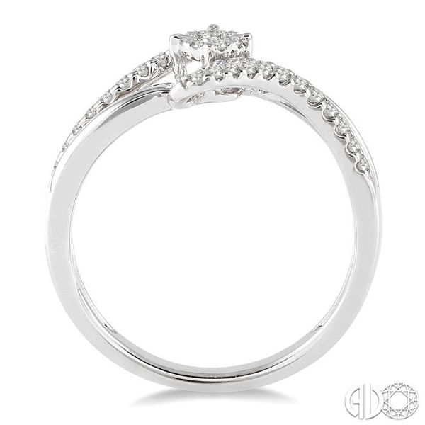 1/4 Ctw Lovebright Round Cut Diamond Ring in 14K White Gold Image 3 Becker's Jewelers Burlington, IA