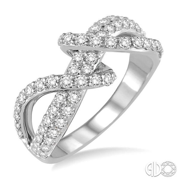 1 1/10 Ctw Round Cut Diamond Fashion Ring in 14K White Gold Becker's Jewelers Burlington, IA