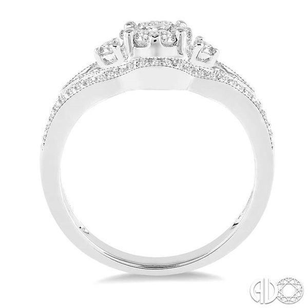 1/2 Ctw Round Cut Diamond Lovebright Ring in 14K White Gold Image 3 Becker's Jewelers Burlington, IA