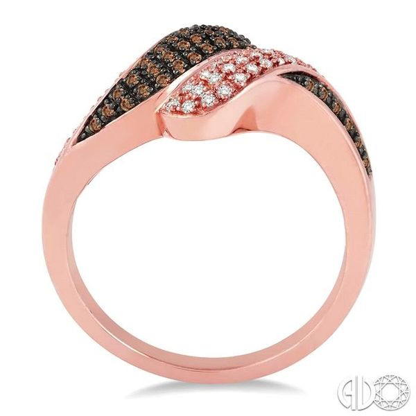 1/4 Ctw White and Champagne Brown Diamond Ring in 14K Rose Gold Image 3 Becker's Jewelers Burlington, IA
