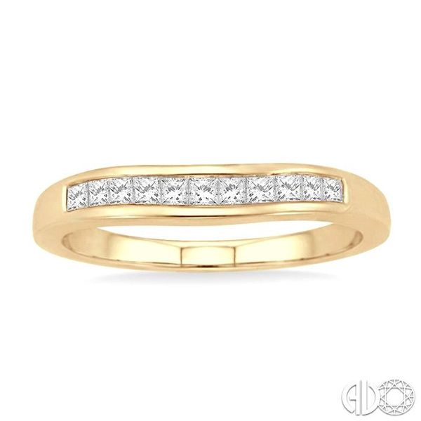 1/4 Ctw Princess Cut Diamond Matching Wedding Band in 14K Yellow Gold Image 2 Becker's Jewelers Burlington, IA