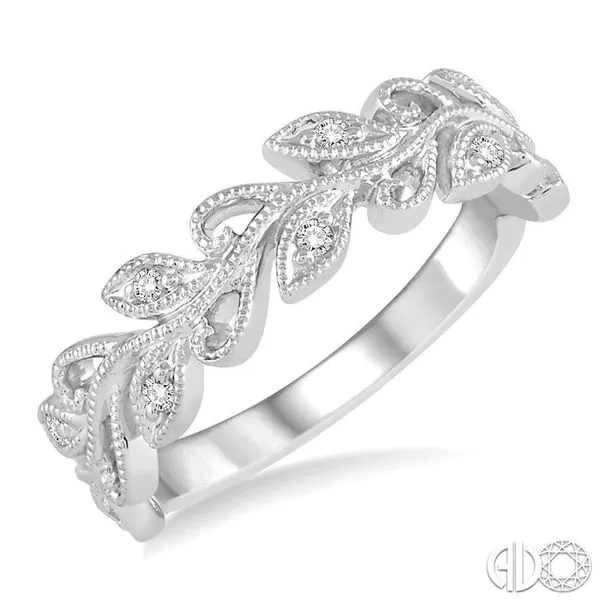 White gold diamond leaf ring Clearance