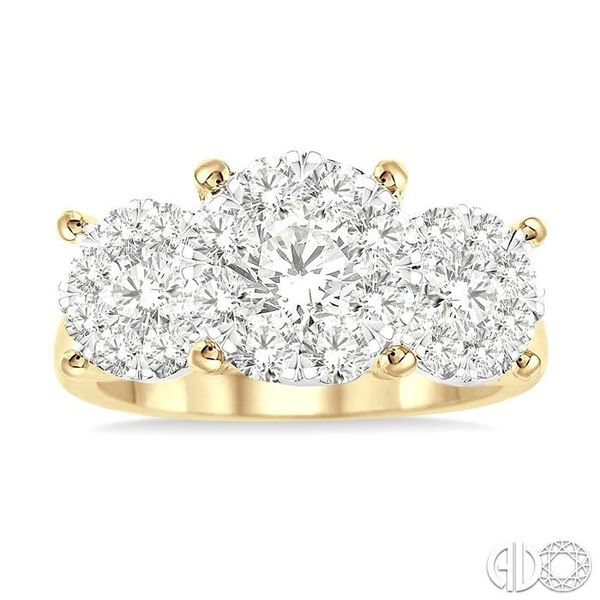 1 1/2 Ctw Lovebright Round Cut Diamond Ring in 14K Yellow and White Gold Image 2 Becker's Jewelers Burlington, IA