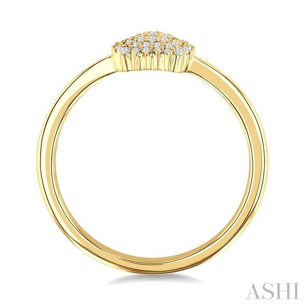 1/6 Ctw Petite Cushion Shape Round Cut Diamond Cluster Fashion Ring in 10K Yellow Gold Image 3 Becker's Jewelers Burlington, IA