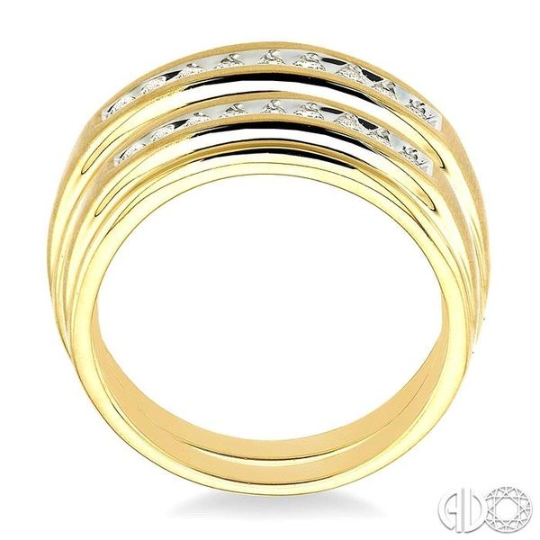 1/3 Ctw Round Cut Diamond Duos Ring Set in 14K Yellow Gold Image 3 Becker's Jewelers Burlington, IA