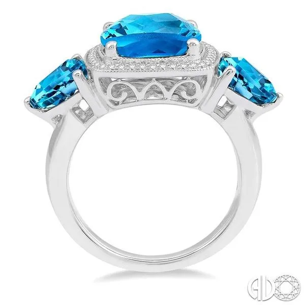 Trillion cut blue topaz on sale ring