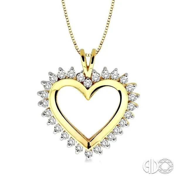 10k yellow gold heart necklace