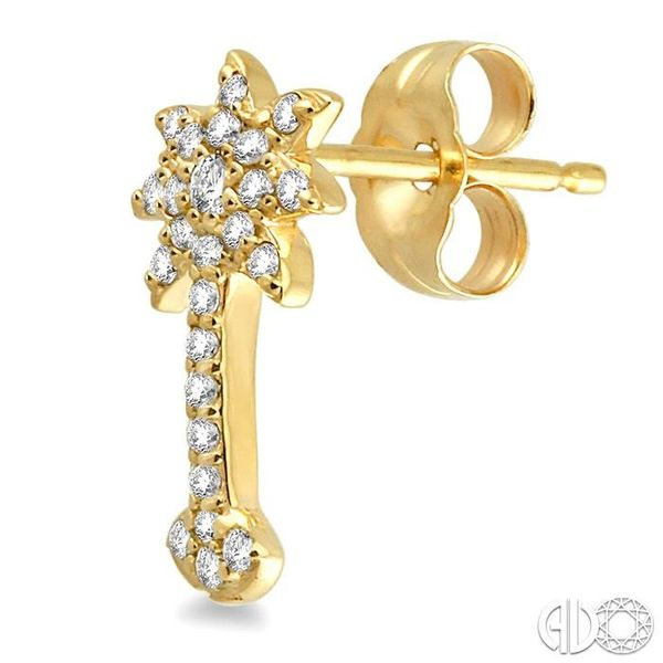 10K Yellow Gold Diamond Earrings
