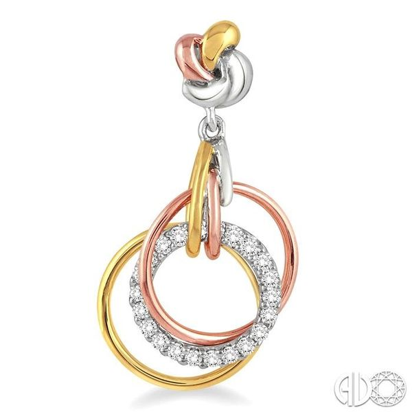 1/3 Ctw Round Cut Diamond Earrings in 14K Tri Color Gold Image 2 Becker's Jewelers Burlington, IA