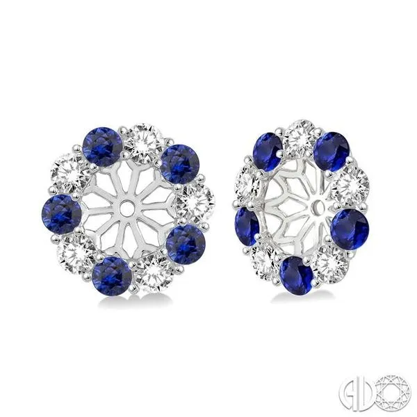 diamond and sapphire earring jackets