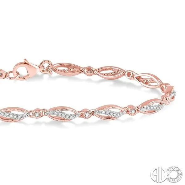 1 1/5 Ctw Flower and Marquise Link Diamond Bracelet in 14K R, Becker's  Jewelers