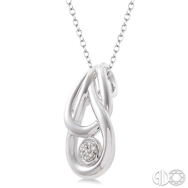 1/50 Ctw Single Cut Diamond Infinity Pendant in Sterling Silver with Chain Image 2 Becker's Jewelers Burlington, IA
