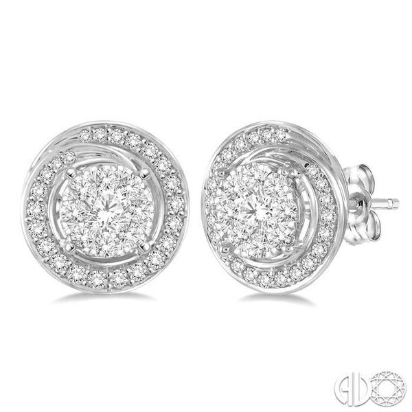 5/8 Ctw Diamond Lovebright Earrings in 14K White Gold Becker's Jewelers Burlington, IA