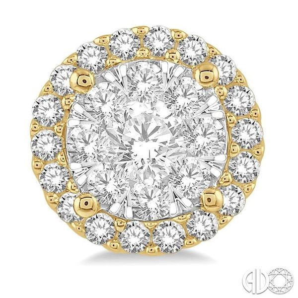 1/2 Ctw Lovebright Round Cut Diamond Stud Earrings in 14K Yellow and White Gold Image 2 Becker's Jewelers Burlington, IA