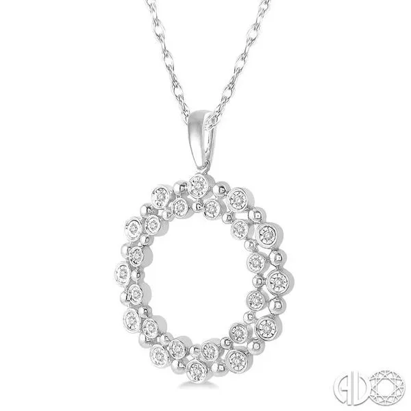 1/6 Ctw Connecting V-shape Pendant Round Cut Diamond Necklace in 10K Yellow  Gold