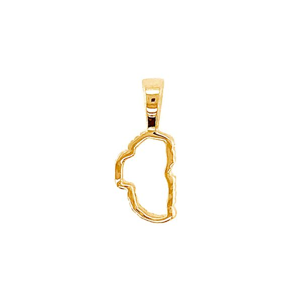 Small 14kt Yellow Gold Lake Tahoe Outline Pendant