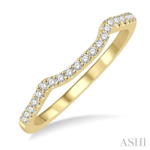 1/6 ctw Cradle Center Round Cut Diamond Wedding Band in 14K Yellow Gold Chandlee Jewelers Athens, GA