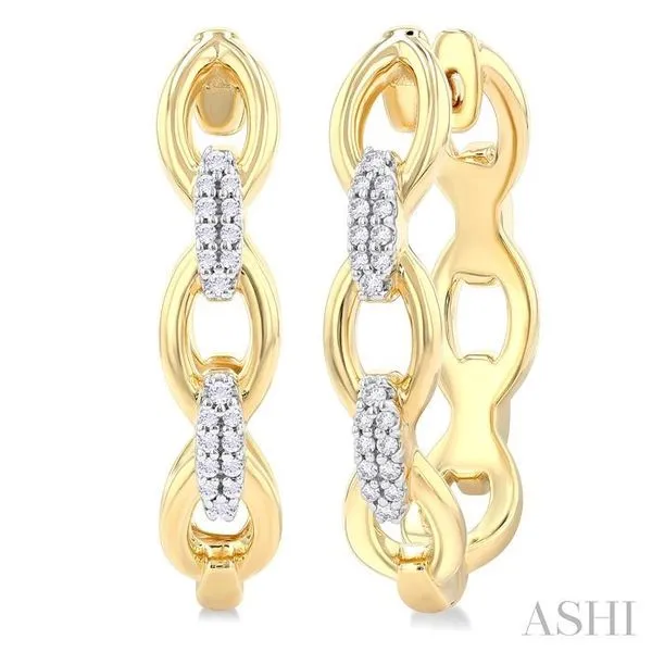 U Shape Front Threader with Dangle Marquise cheapest Earring Real 14K Yellow Gold