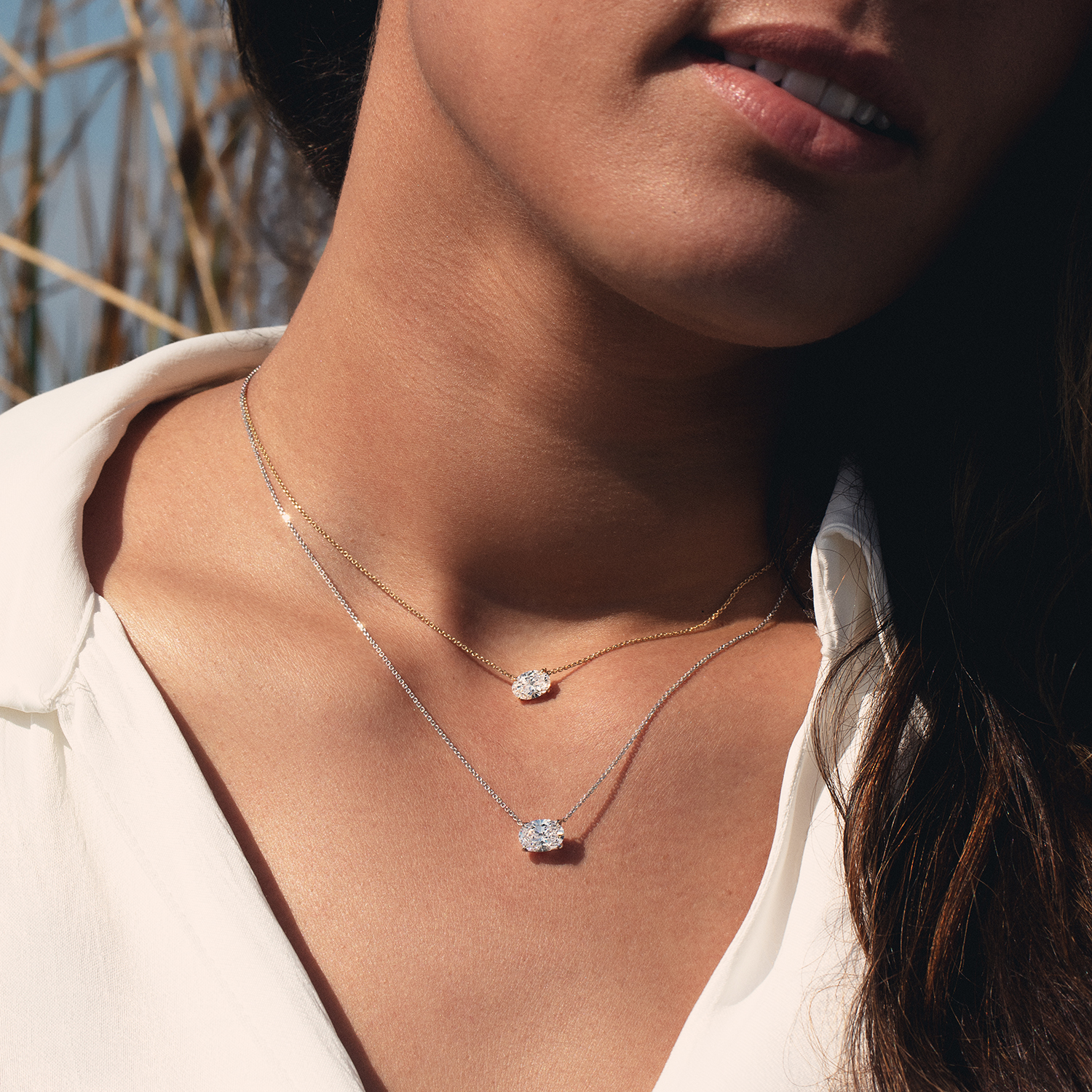 Signature Oval Diamond Pendant