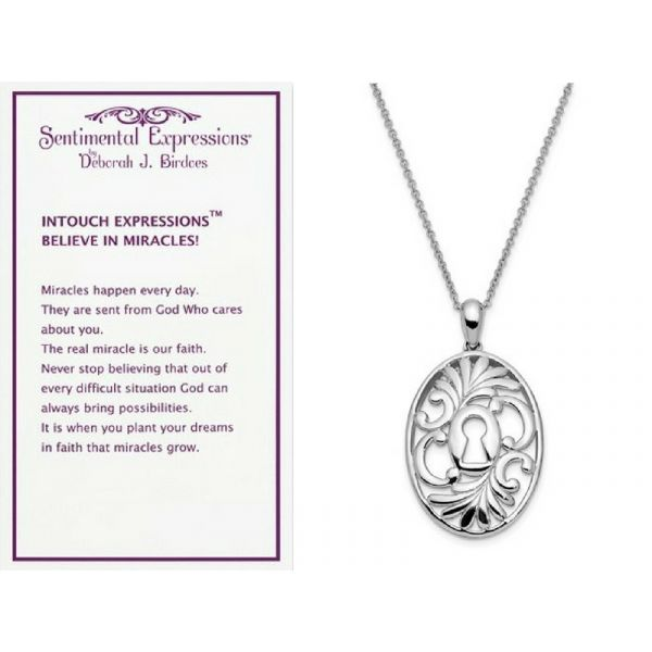 Sterling Silver Believe in Miracles Pendant Confer's Jewelers Bellefonte, PA